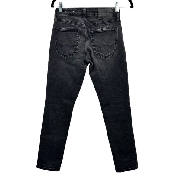 American Eagle Black Next Level Stretch Boyfriend Slim Jeans Size 26/28 - Picture 4 of 8